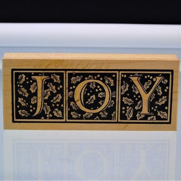 JOY Season Greetings 2 Christmas Craft Stamps - Picture 3 of 5